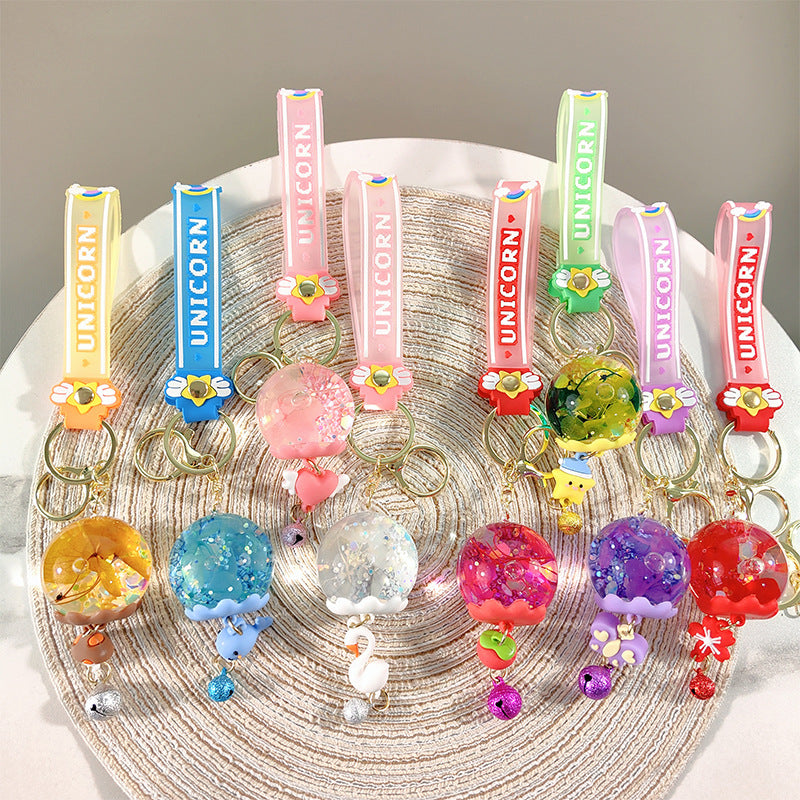 Wholesale Creative Oiled Butterfly Wind Chime Keychain